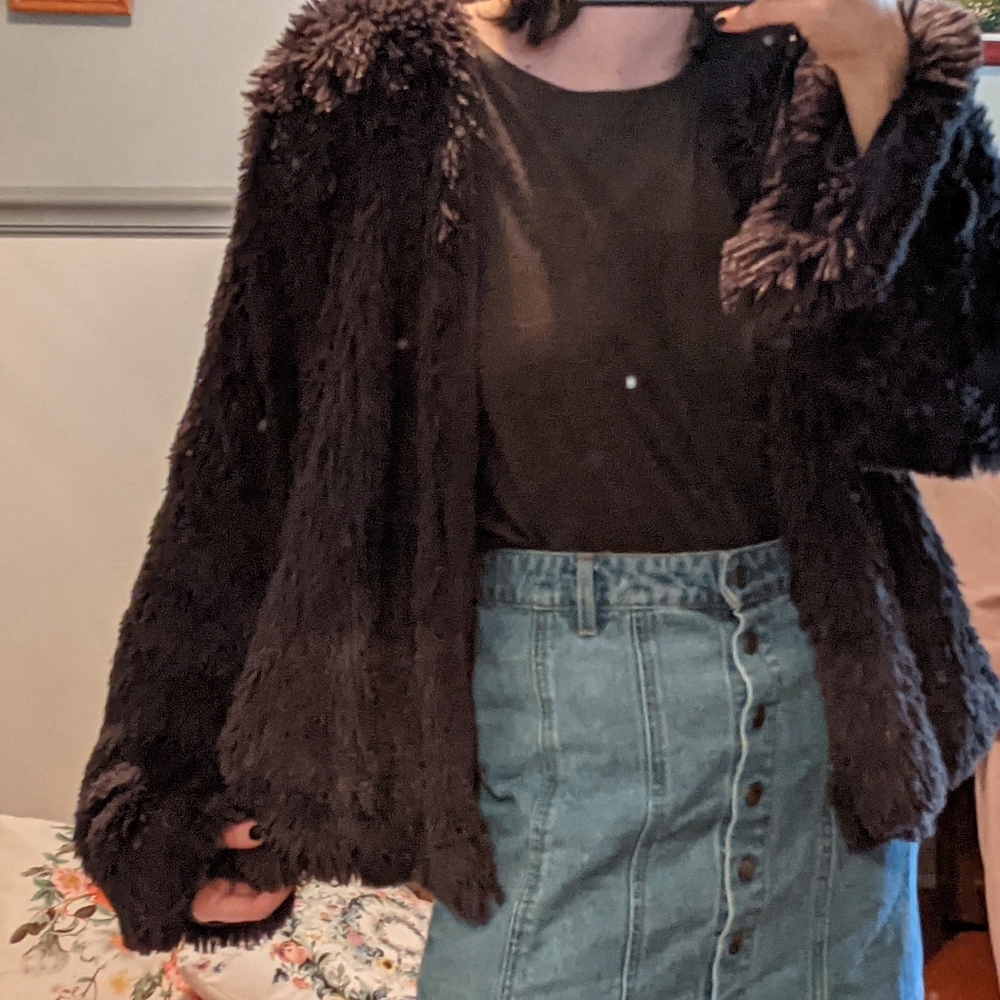 Faux fur coat